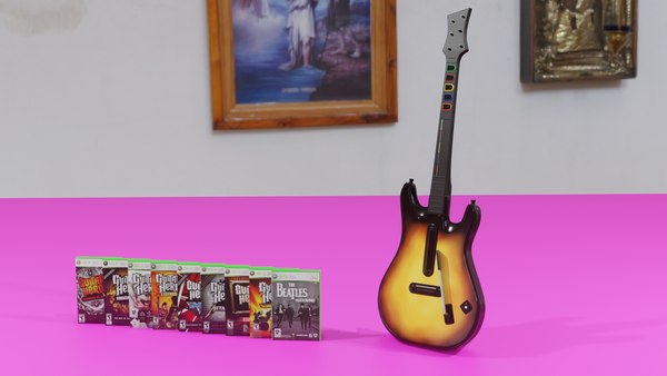 Guitar Hero xbox 360 guitar and game