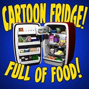 3d cartoon refrigerator