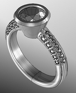 3D ring jewellery model
