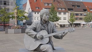 Statue of Guitarist Singer 3D model