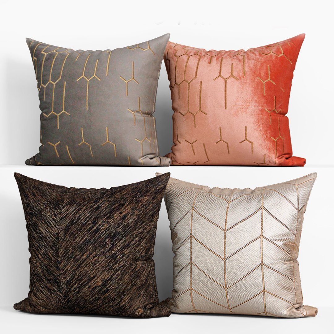 3D Decorative Pillows Set 180 - TurboSquid 1939786