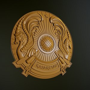 3D emblem kazakhstan