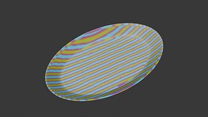 3D Candy Strip Bowl model