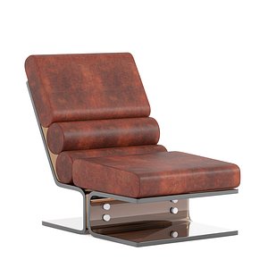 3D Space Age Lounge Chair in Lucite and Leather
