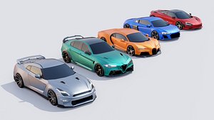 Sports Cars Lowpoly Pack 2024