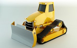 bulldozer polys 3D model