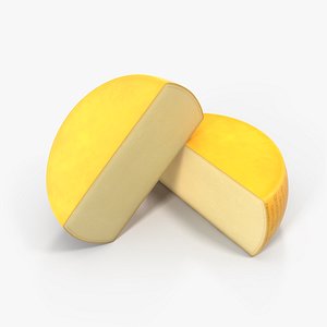parmesan cheese half wheel 3D