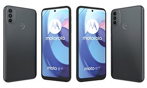 Motorola Moto E30 Black 3D