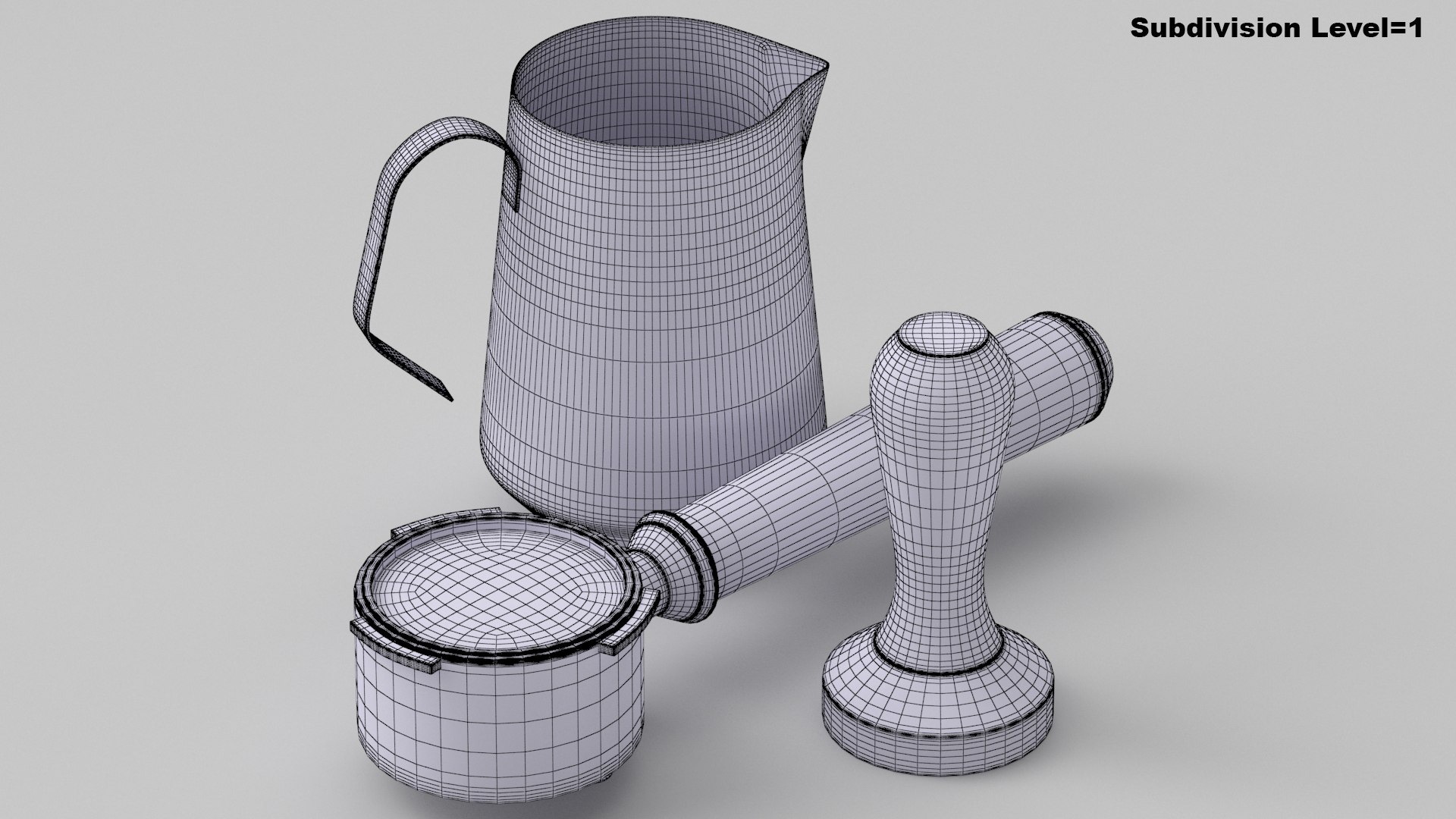 3D model Barista Equipment Set https://p.turbosquid.com/ts-thumb/zk/fiKTMv/Lh/portafilterset12/jpg/1640368590/1920x1080/fit_q87/1c1ae65c410f079f32f95ead0369ad54427fe680/portafilterset12.jpg
