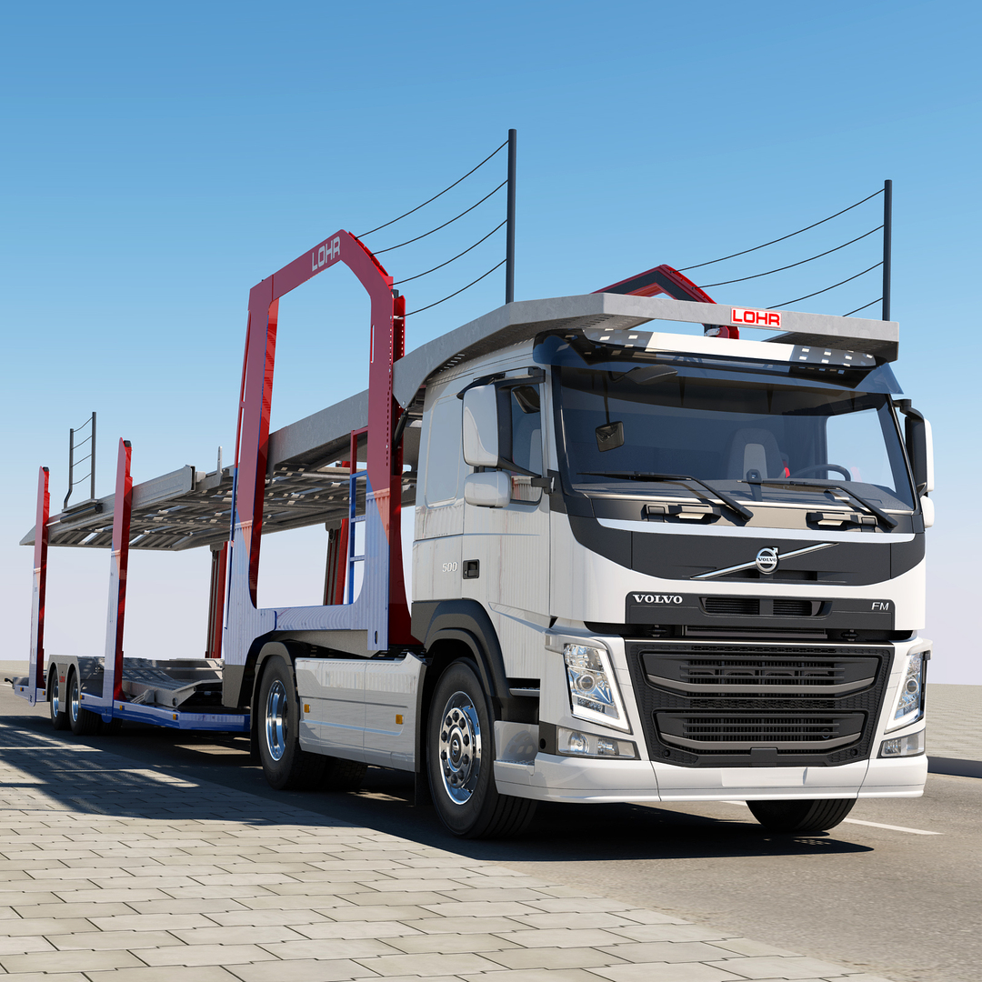 Vehicle download. Transport Trailer. Vehicle Transporter Trailer Truck.