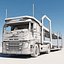 3d fm trailer truck cars model