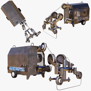 Diamond Wire Concrete Slab Cutting Machine 3D model