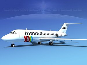 turbines dc-9-40 dc-9-30 3d max