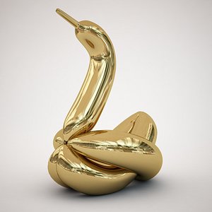jeff koons balloon swan model