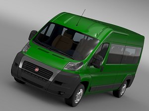 3d fiat ducato maxi bus model