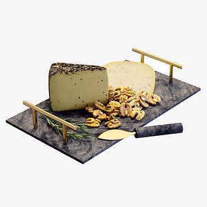 Food Set 10  Cheese Board with Walnuts