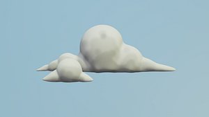 low poly cloud