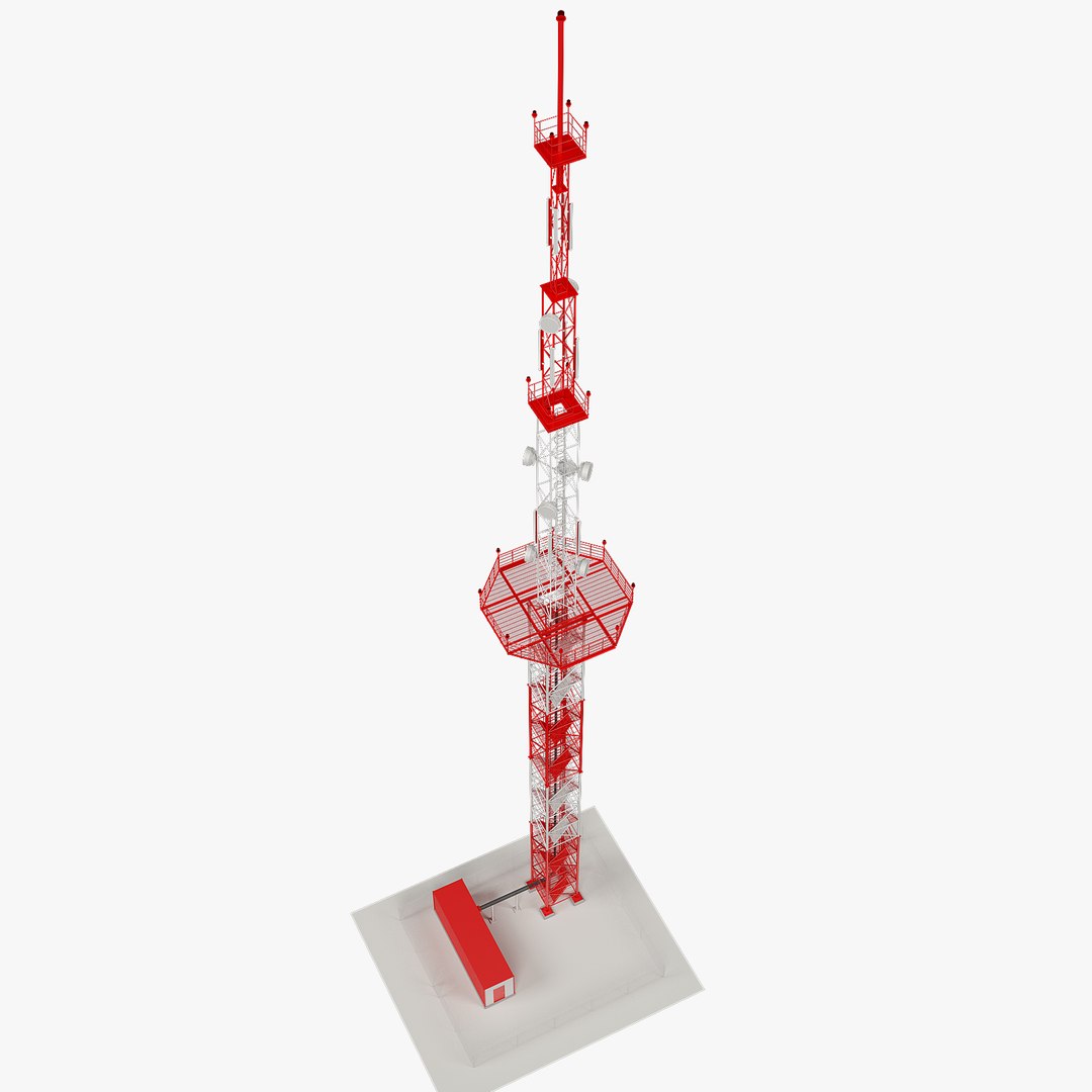3d Model Of Towers Communication