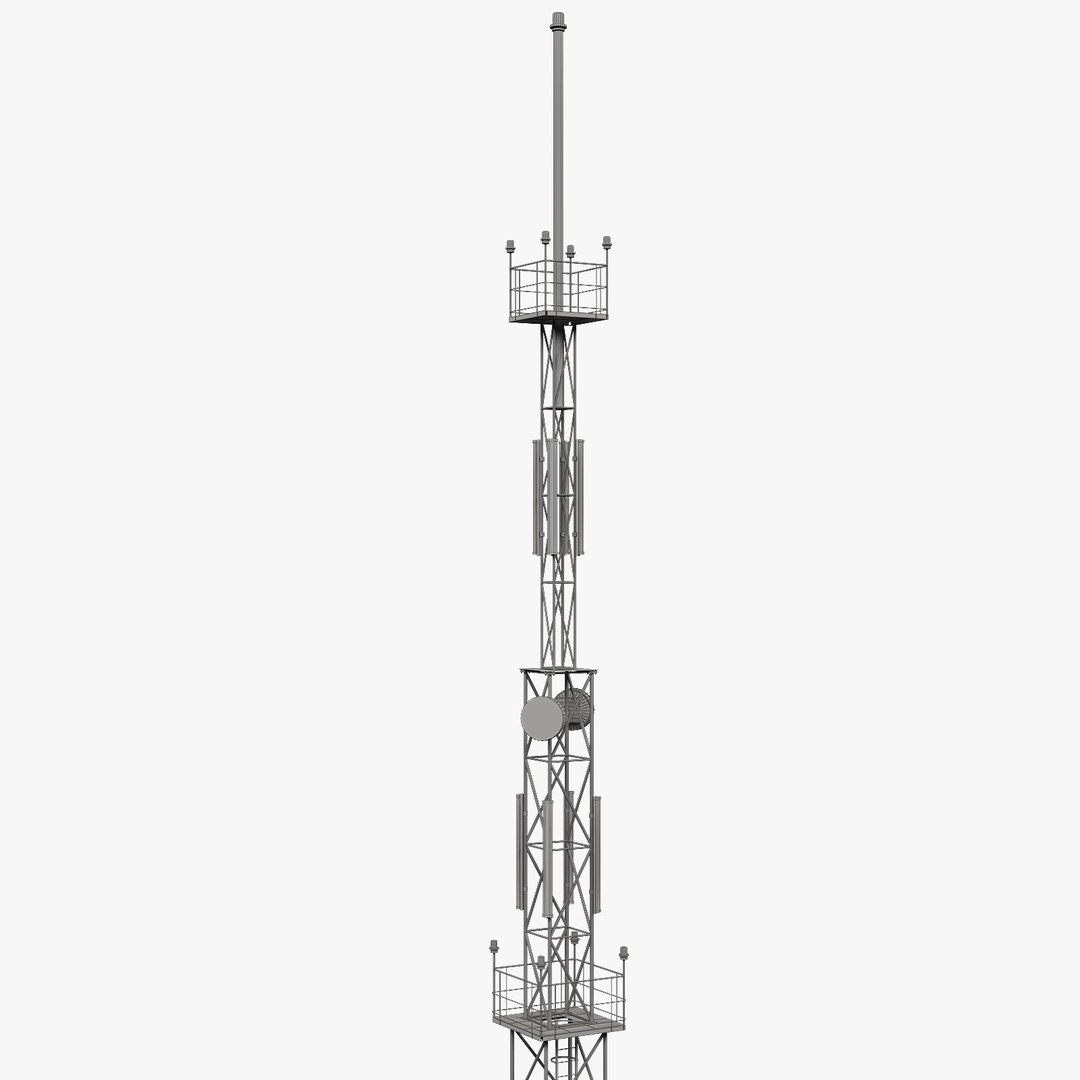 3d Model Of Towers Communication