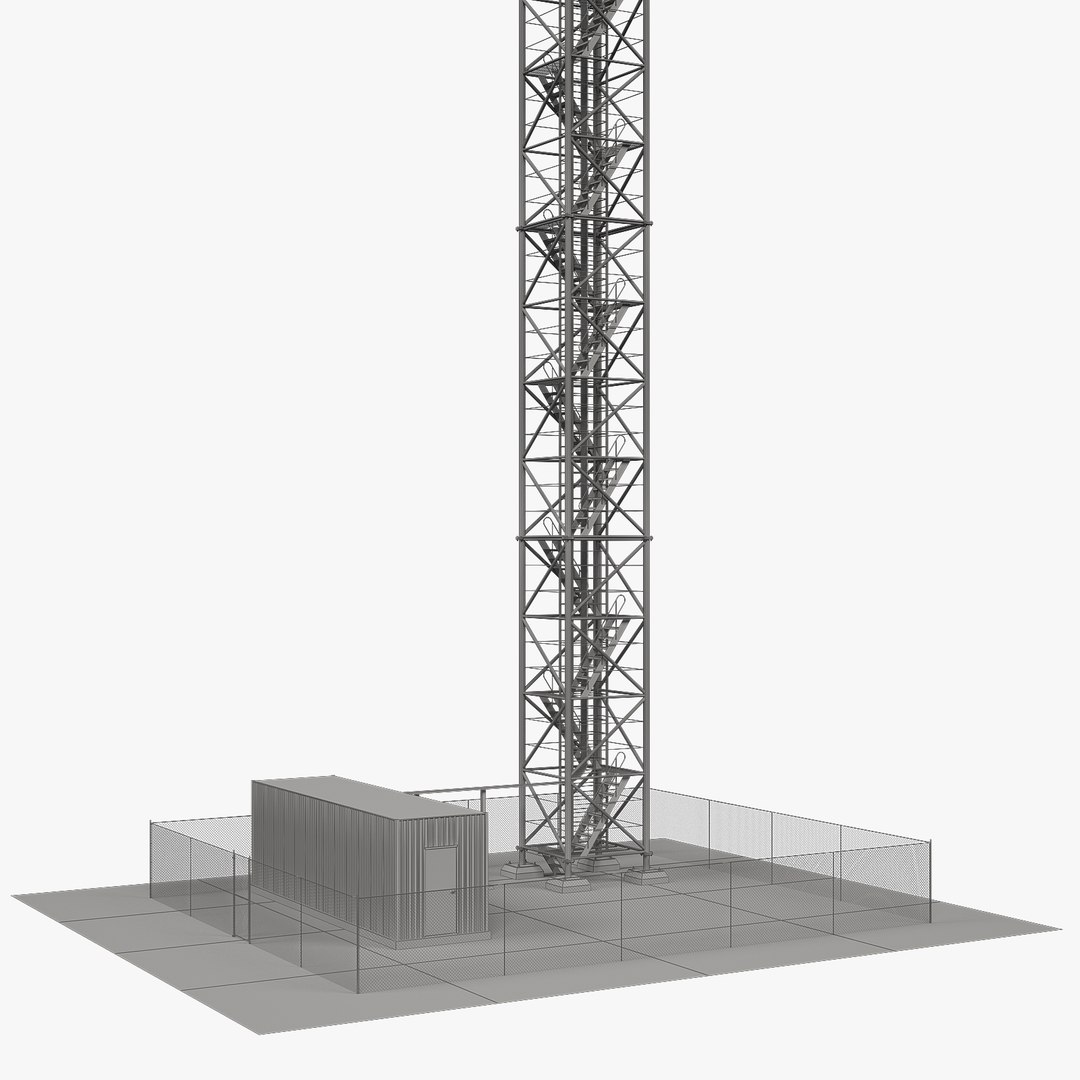 3d Model Of Towers Communication