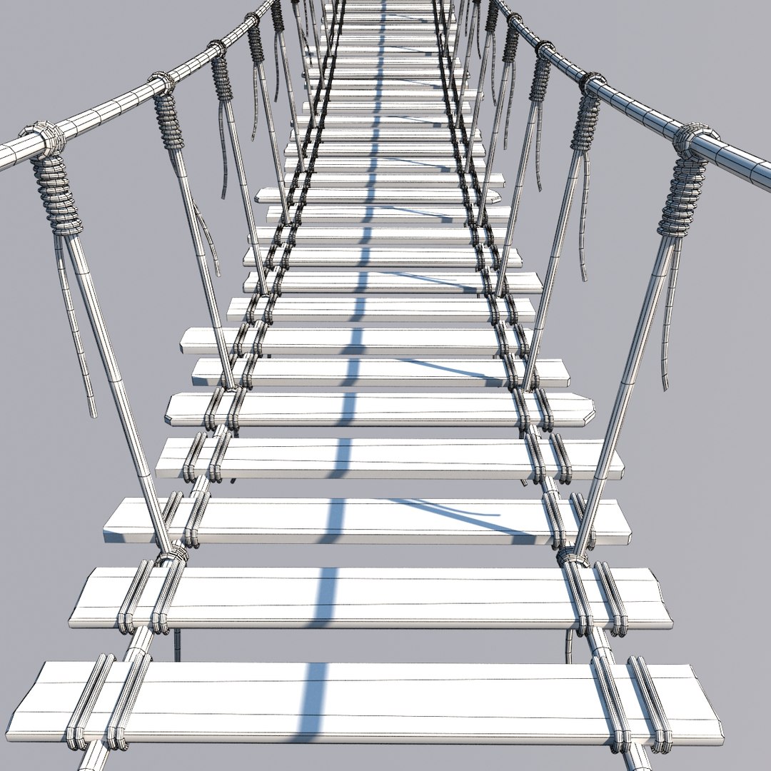 Rope Bridge 3d Model