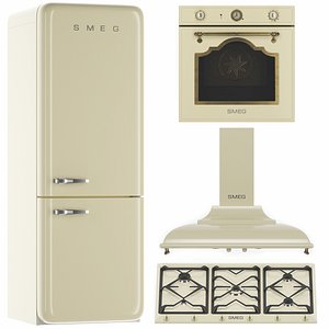 3D model SMEG kitchen appliances
