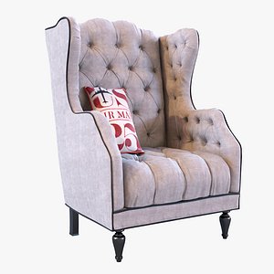 chair tufted mail 3d max