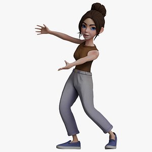 Girl Character Stylized 3D model