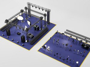 Photography Studio Lighting Rig Equipment Pack PBR Game Ready