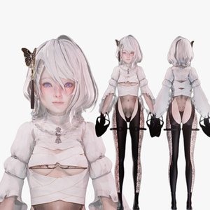 Dual Rapier Swordswoman - Realistic Female Character - Blender Eevee