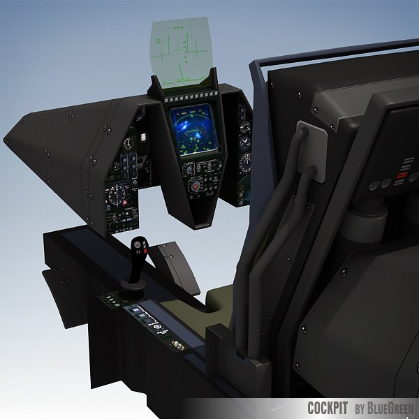 fighter cockpit 3d lwo