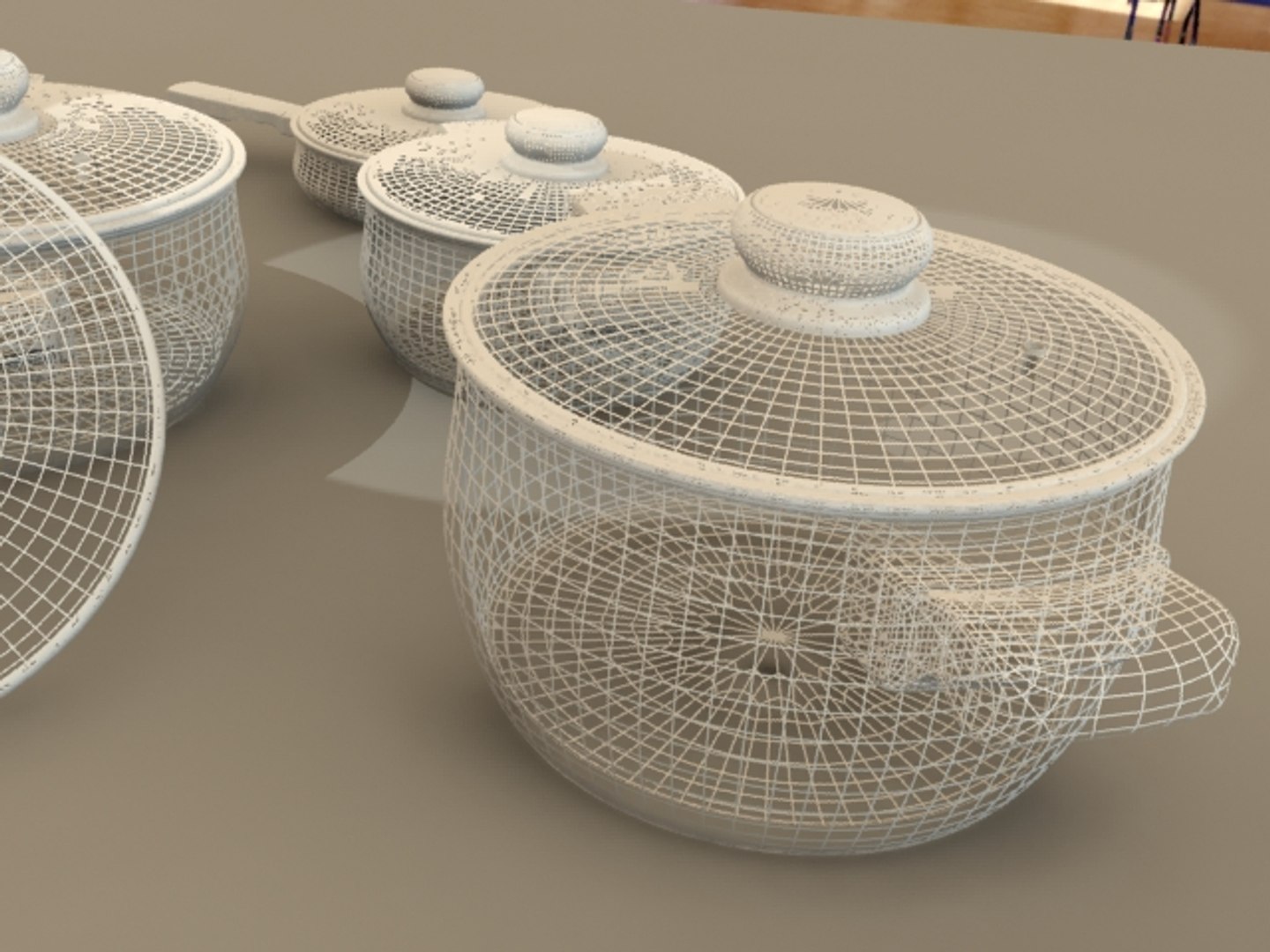 3d Cooking Pots