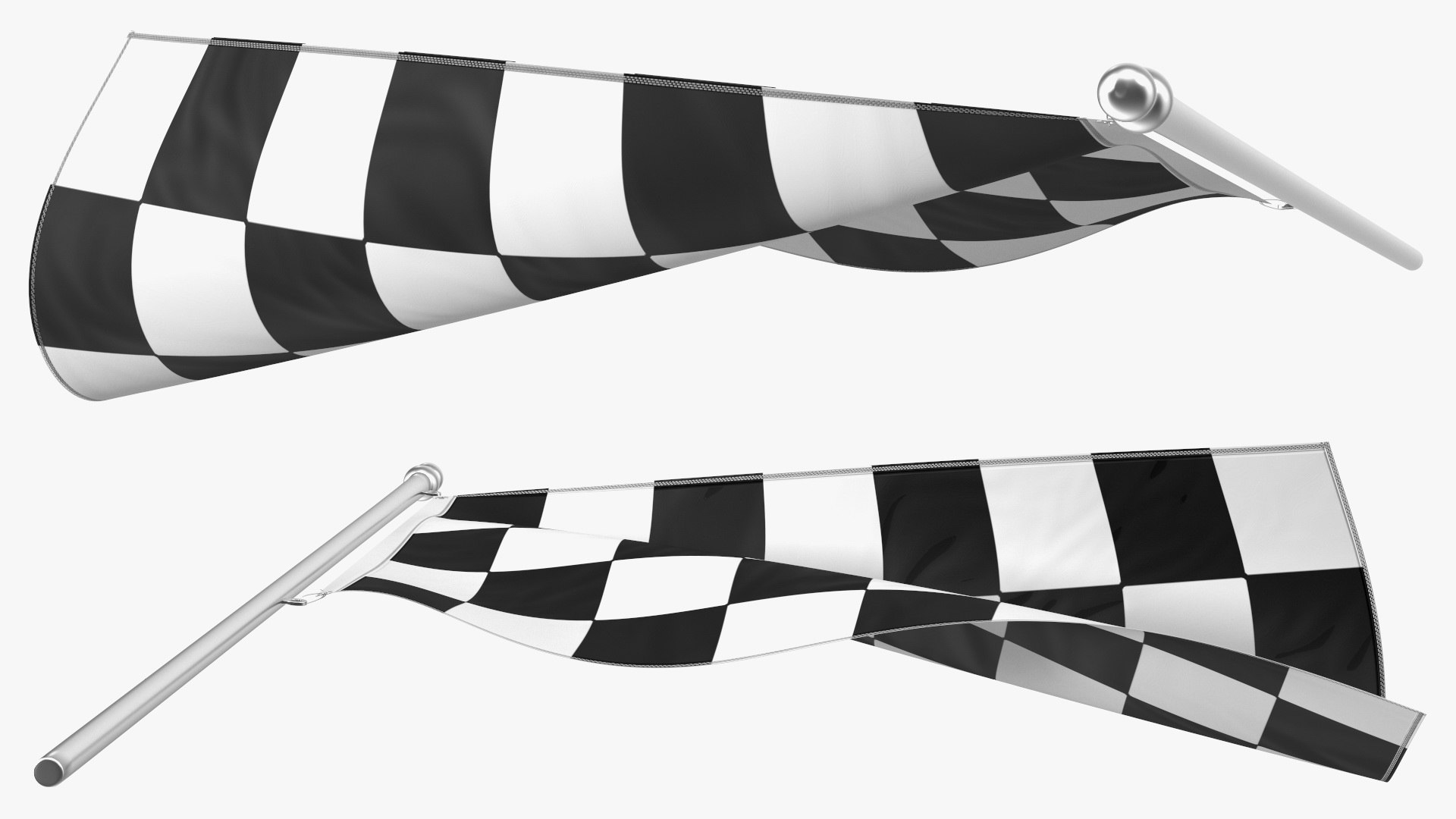 3D Checkered Racing Flag - TurboSquid 2151393