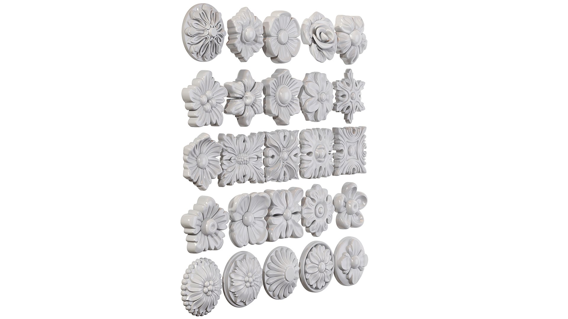 3D Collection of 25 classic rosettes model https://p.turbosquid.com/ts-thumb/zl/QbTAsj/E1/collectionof25classicrosettes_7/jpg/1645283229/1920x1080/fit_q87/eed97e4d52a7a35594e2d472f3f5fc217662c033/collectionof25classicrosettes_7.jpg