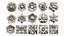 3D Collection of 25 classic rosettes model