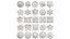 3D Collection of 25 classic rosettes model