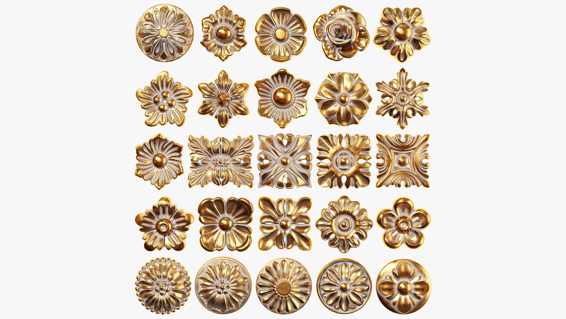 3D Collection of 25 classic rosettes model https://p.turbosquid.com/ts-thumb/zl/QbTAsj/qG/collectionof25classicrosettes_3/jpg/1645283232/1920x1080/fit_q87/2d532b03a138ec4a7fa5879207c542b474375d71/collectionof25classicrosettes_3.jpg