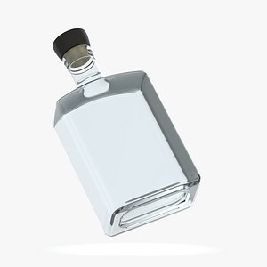 alcohol bottle glass liquid 3D model