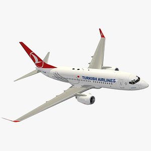 3D boeing 737-700 turkish airlines