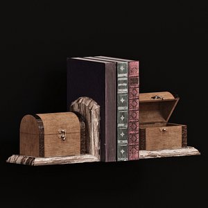 bookends sterling travellers trunk 3D model