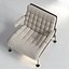 Moderner Lounge-Sessel mit gepolstertem Kissen und Metallgestell – 3D-Modell