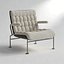Moderner Lounge-Sessel mit gepolstertem Kissen und Metallgestell – 3D-Modell