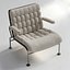 Moderner Lounge-Sessel mit gepolstertem Kissen und Metallgestell – 3D-Modell