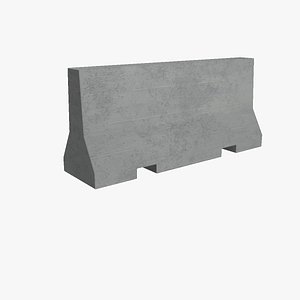 3D Concrete barrier1