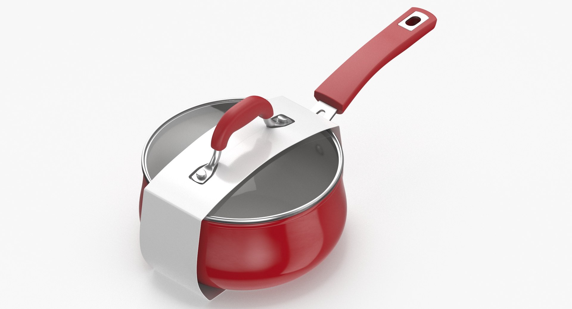 3D Cook Pots Type 02 Red And Black Device Blank And Generic Label ...