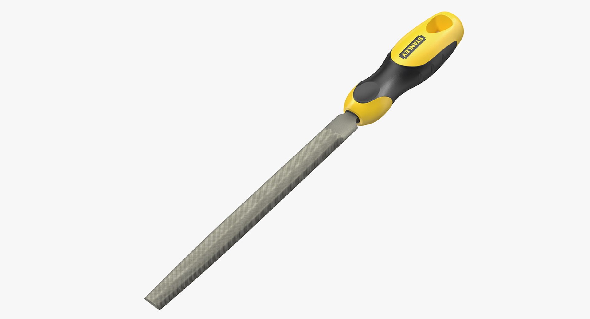 Half Round File 3D Model 3D model preview