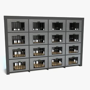 Sci-fi Animal Cages with Bars