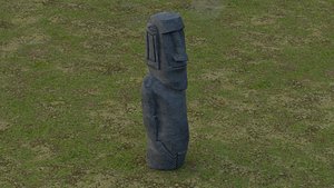 3D Easter Island Moai statue
