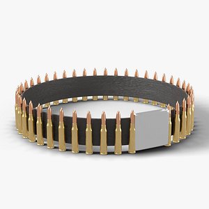 Bullet Belt with Brass Cartridges - Metalhead Punk Accessory