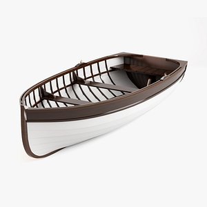 Wooden Boat - Rowboat Whitehall Style model